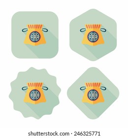 Chinese New Year flat icon with long shadow,eps10, Chinese lucky gifts