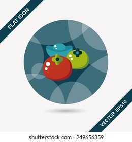 Chinese New Year flat icon, eps10, Chinese lucky persimmon
