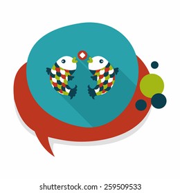 Chinese New Year flat icon with long shadow,eps10, Chinese decoration means " May you always get more than you wish for."