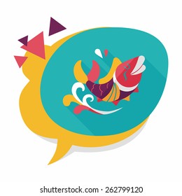 Chinese New Year flat icon with long shadow,eps10, Chinese decoration means " May you always get more than you wish for."