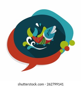 Chinese New Year flat icon with long shadow,eps10, Chinese decoration means " May you always get more than you wish for."