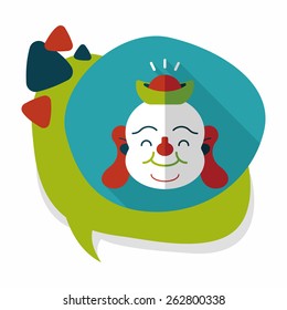 Chinese New Year flat icon with long shadow,eps10, Maitreya means "Bless you have wealth, monasticism and popularity."