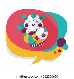 Chinese New Year flat icon with long shadow,eps10 Chinese Mascot means "May you always get more than you wish for." 