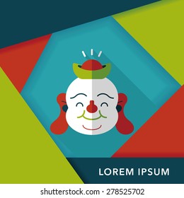 Chinese New Year flat icon with long shadow,eps10, Maitreya means "Bless you have wealth, monasticism and popularity."
