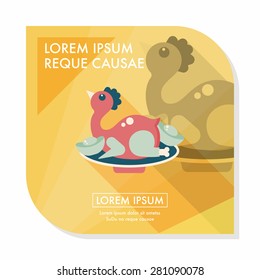 Chinese New Year flat icon with long shadow,eps10, Chinese Chicken Cuisine