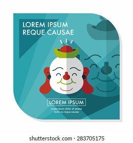 Chinese New Year flat icon with long shadow,eps10, Maitreya means "Bless you have wealth, monasticism and popularity."