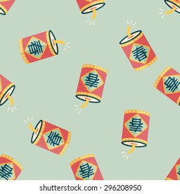 Chinese New Year flat icon, eps10, word Fu, Chinese festival cou seamless pattern background