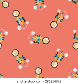 Chinese New Year flat icon, eps10, word Fu, Chinese festival cou seamless pattern background