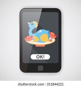 Chinese New Year flat icon with long shadow,eps10, Chinese Chicken Cuisine