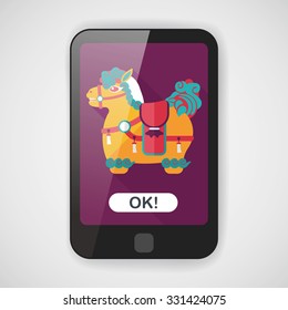 Chinese New Year flat icon with long shadow,eps10, Chinese decoration means " Wishing you immediately earn a lot of money."