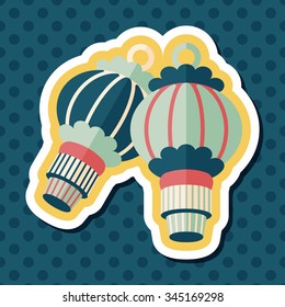 Chinese New Year flat icon with long shadow,eps10, Chinese decorative lantern