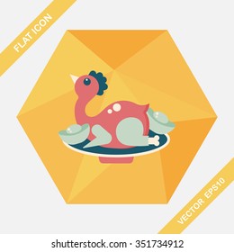 Chinese New Year flat icon with long shadow,eps10, Chinese Chicken Cuisine