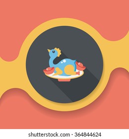Chinese New Year flat icon with long shadow,eps10, Chinese Chicken Cuisine