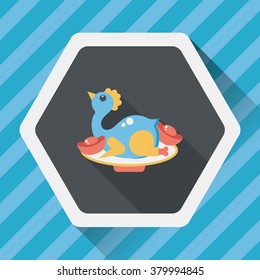 Chinese New Year flat icon with long shadow,eps10, Chinese Chicken Cuisine