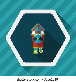 Chinese New Year flat icon with long shadow,eps10, the little boy to stick couplets, Chinese festival couplets means " wish Spring comes."