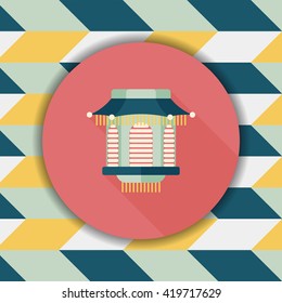 Chinese New Year flat icon with long shadow,eps10, Chinese decorative lantern