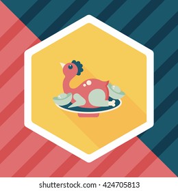Chinese New Year flat icon with long shadow,eps10, Chinese Chicken Cuisine