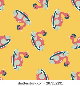 Chinese New Year flat icon,eps10, Chinese Chick seamless pattern background