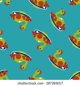 Chinese New Year flat icon,eps10, Chinese Chick seamless pattern background