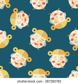 Chinese New Year flat icon,eps10, God of wealth seamless pattern background