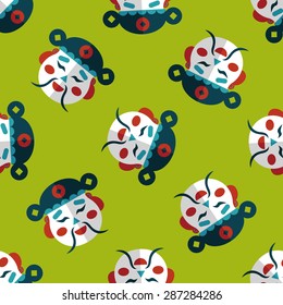 Chinese New Year flat icon,eps10, God of wealth seamless pattern background