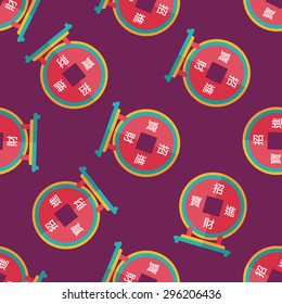 Chinese New Year flat icon,eps10, Chinese decor seamless pattern background