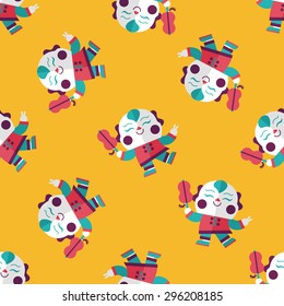 Chinese New Year flat icon,eps10, Maitreya doll seamless pattern background