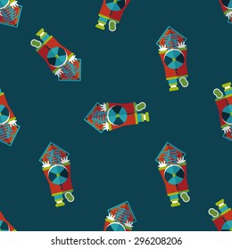 Chinese New Year flat icon,eps10, the little bo seamless pattern background