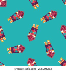 Chinese New Year flat icon,eps10, the little bo seamless pattern background