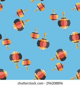 Chinese New Year flat icon,eps10, Chinese decor seamless pattern background
