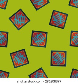 Chinese New Year flat icon,eps10, word "Chun",  seamless pattern background