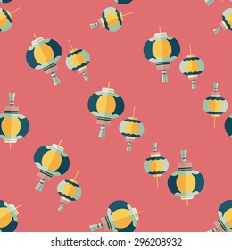 Chinese New Year flat icon,eps10, Chinese decor seamless pattern background
