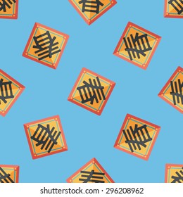 Chinese New Year flat icon,eps10, word "Chun",  seamless pattern background