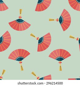 Chinese New Year flat icon,eps10, Chinese foldi seamless pattern background