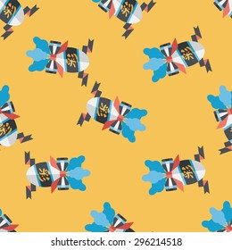 Chinese New Year flat icon,eps10, lucky white r seamless pattern background