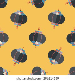 Chinese New Year flat icon,eps10, Chinese decor seamless pattern background