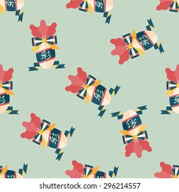Chinese New Year flat icon,eps10, lucky white r seamless pattern background