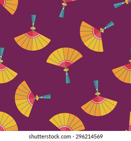 Chinese New Year flat icon,eps10, Chinese foldi seamless pattern background