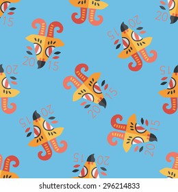 Chinese New Year flat icon,eps10, Chinese Zodia seamless pattern background