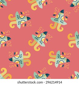 Chinese New Year flat icon,eps10, Chinese Zodia seamless pattern background