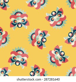 Chinese New Year flat icon,eps10,The dragon and seamless pattern background