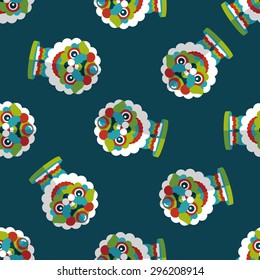 Chinese New Year flat icon,eps10,The dragon and seamless pattern background
