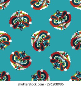 Chinese New Year flat icon,eps10,The dragon and seamless pattern background