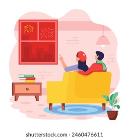 Chinese New Year Flat Illustrations
