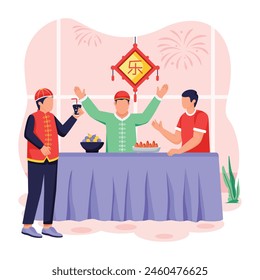 Chinese New Year Flat Illustrations
