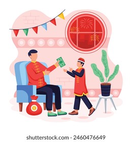 Chinese New Year Flat Illustrations
