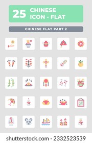 chinese new year flat style icon design