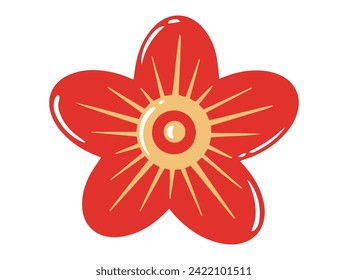 Chinese New Year Flower Illustration