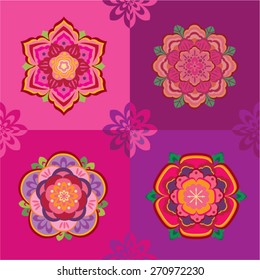 Chinese new year flower pattern collection