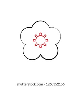 Chinese new year, flower, plum blossom icon. Can be used for web, logo, mobile app, UI, UX